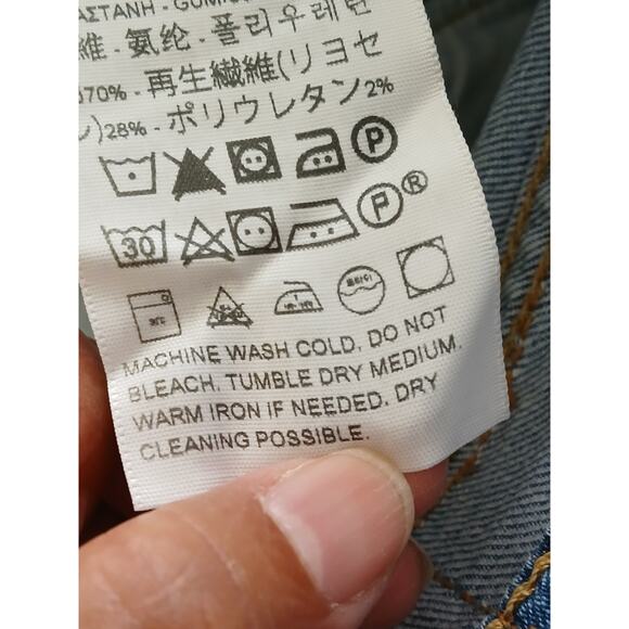 Levis 514 Jeans 36x30 Blue Light Wash Straight Leg Regular Comfortable Fit Denim - Picture 13 of 15